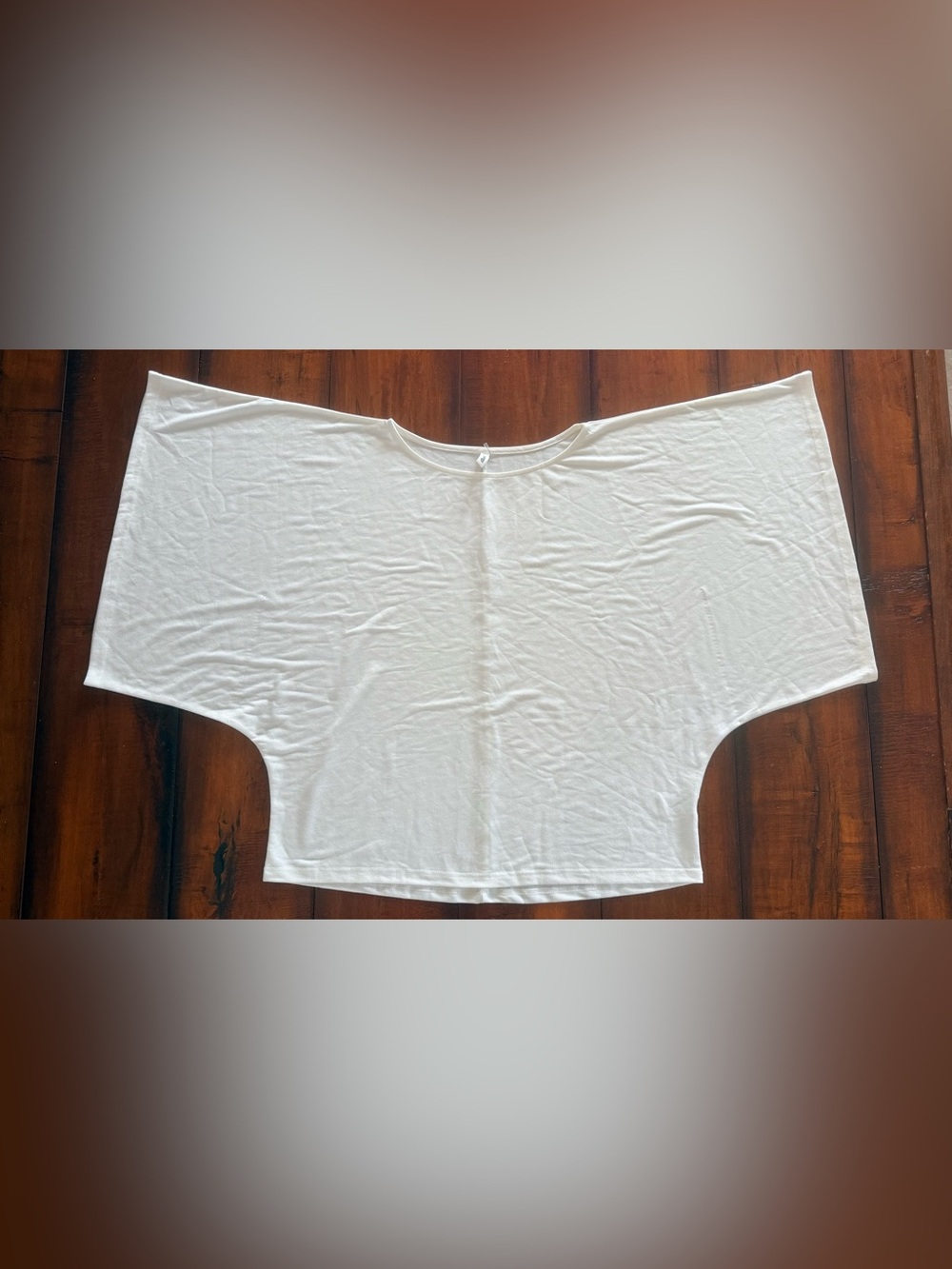 NWOT Glam Lightweight Cream Boxy Tee
